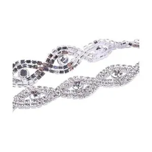 KAOYOO Cadena de diamantes de imitación de cristal de 1_2