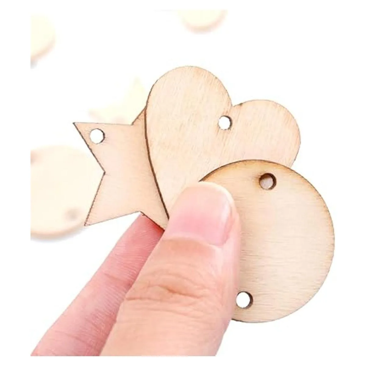 Glarka 240 piezas 12 pulgadas estrellacorazón de madera_3