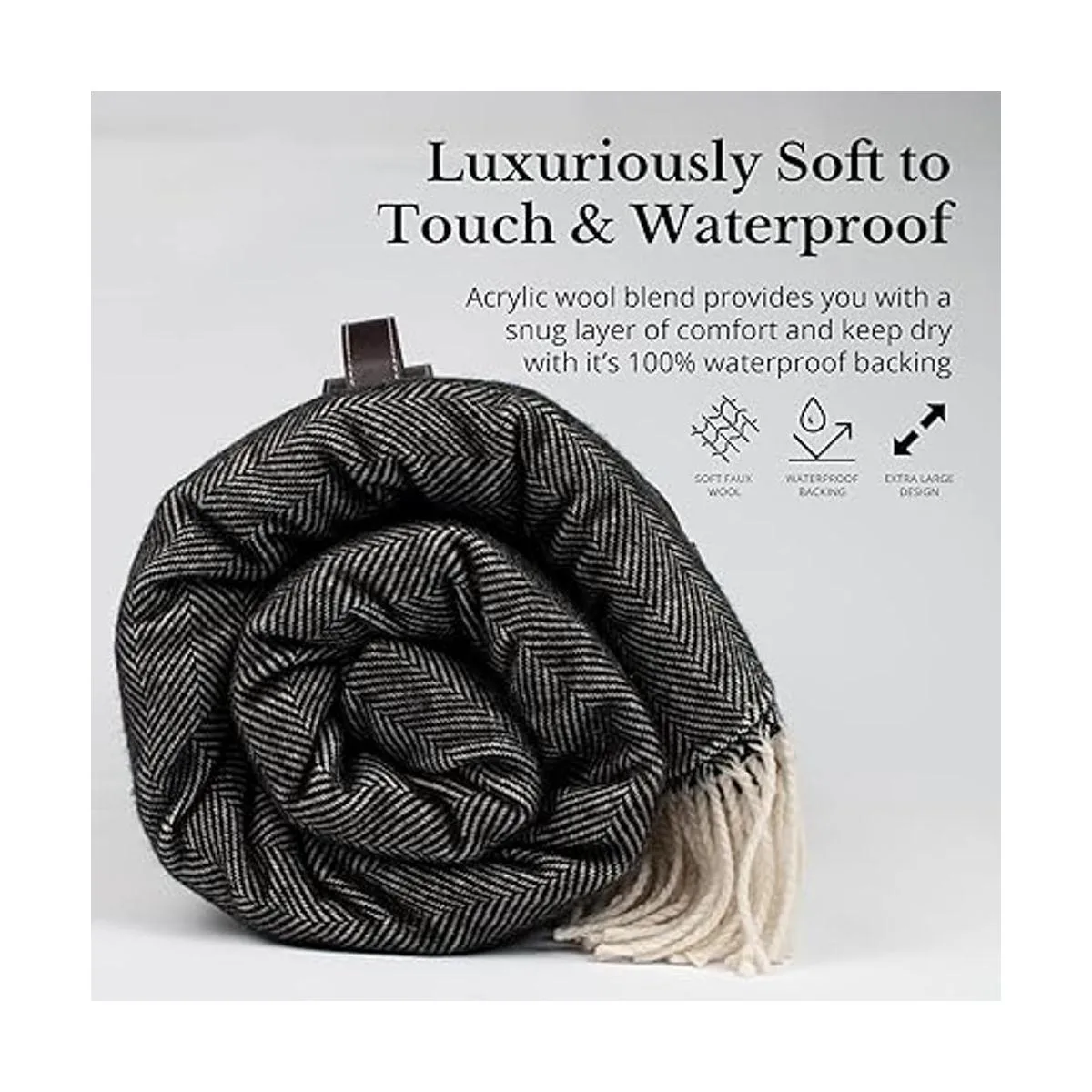 Komorebi Manta de picnic 78.0 x 56.3 in ideal para la_2