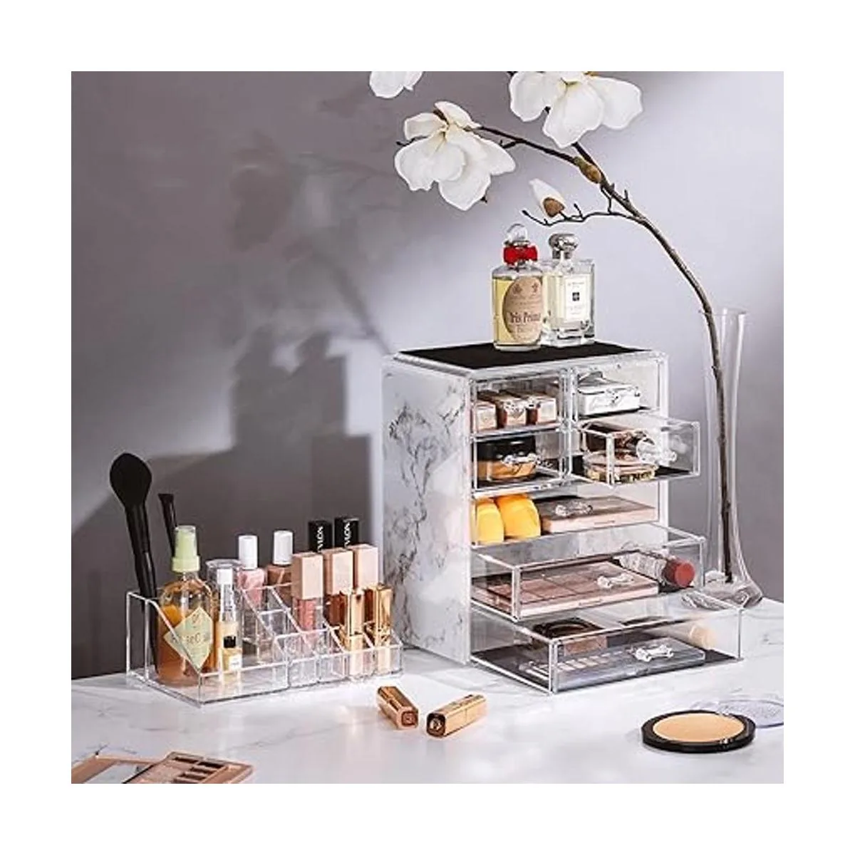 Sorbus Luxe Marble Estuche de almacenamiento de_3