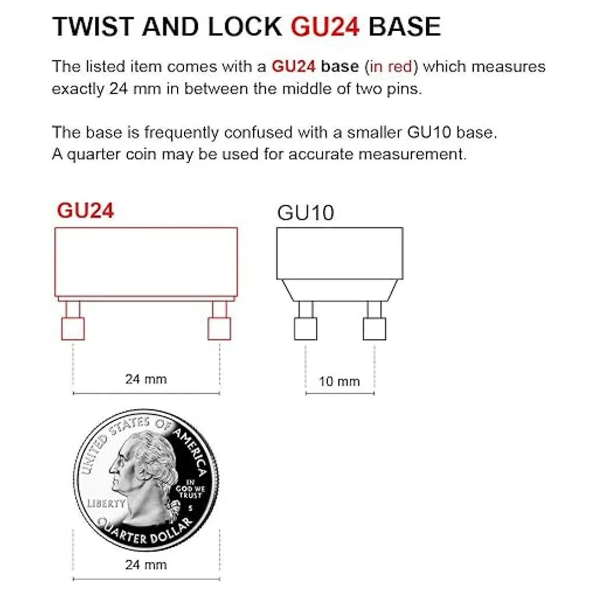Paquete de 4 bombillas LED GU24 forma A19 9.5 W_5