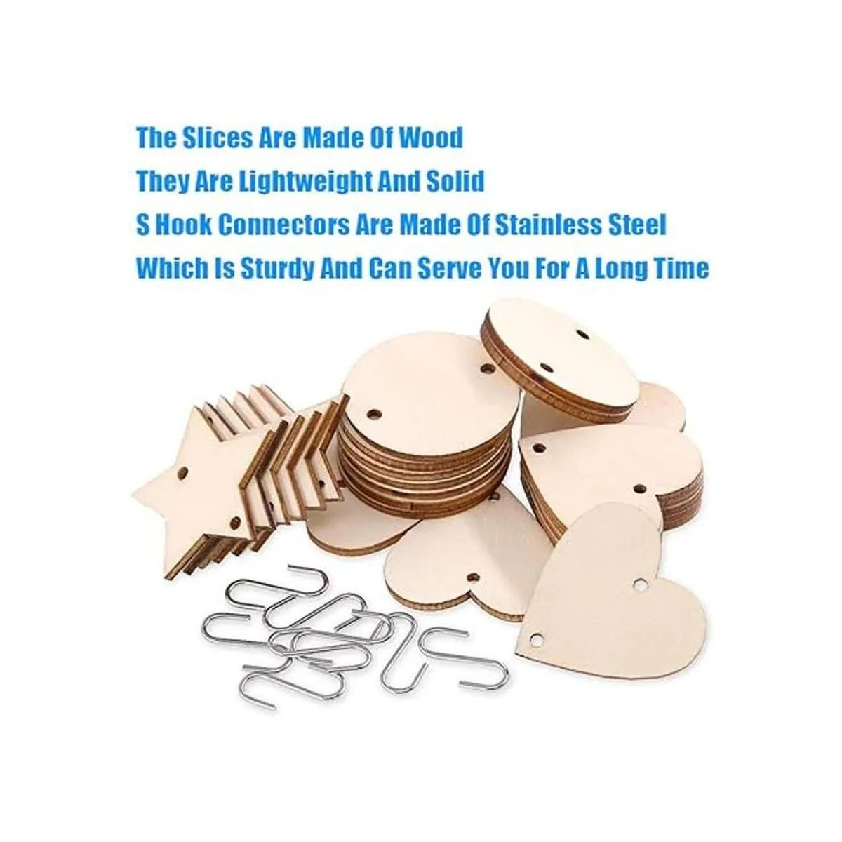 Glarks 240 unidades de 1.5 in de madera con agujeros y_4