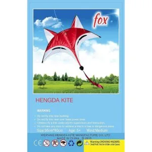 Hengda Kite para niños rojo zorro cometa al aire libre_6