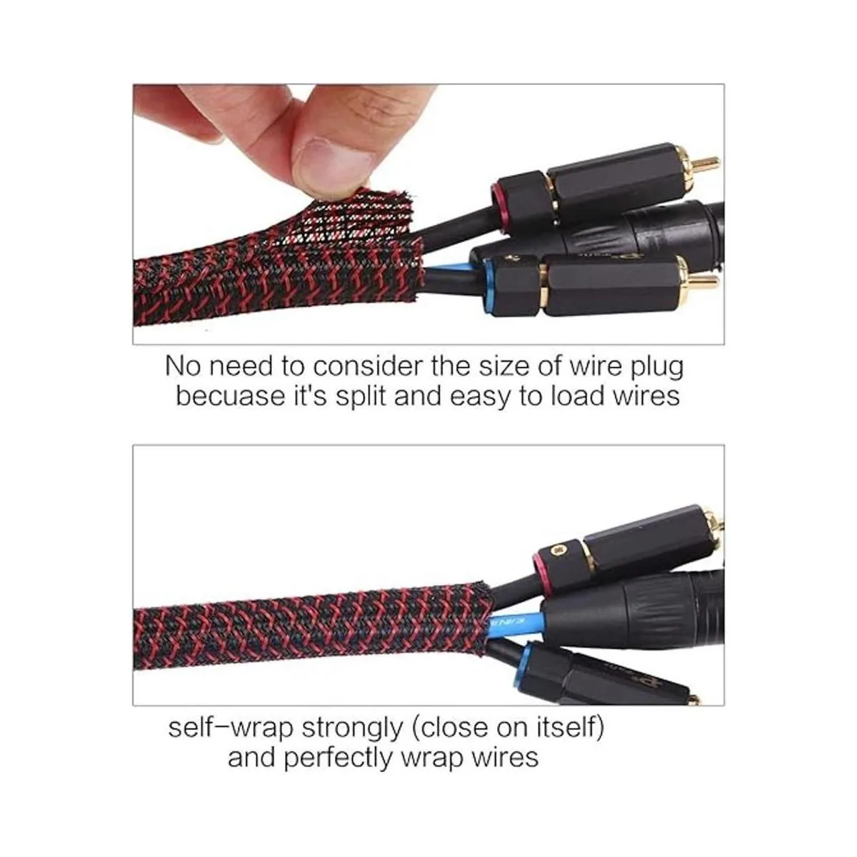 Alex Tech 25 pies Protector de cable de 12 pulgada para_2