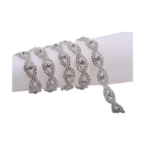 KAOYOO Cadena de diamantes de imitación de cristal de 1_4