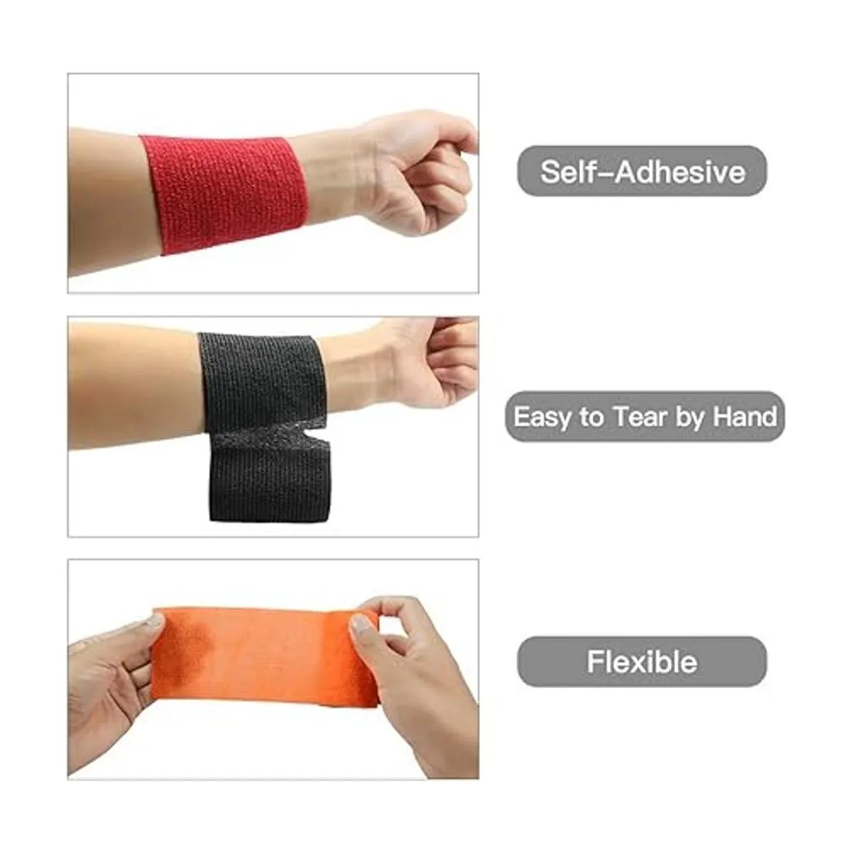 GooGou Vendajes autoadhesivos para deportes deportivos_3