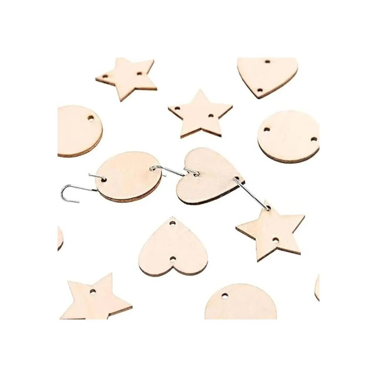 Glarks 240 unidades de 1.5 in de madera con agujeros y_5