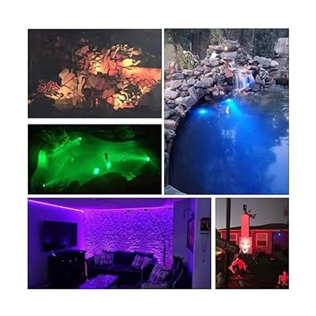 Luces LED impermeables IP68 y sumergibles 12W que cambian_2