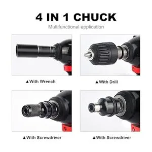 AUTOJARE Kit de llaves de impacto inalámbricas de 12_6