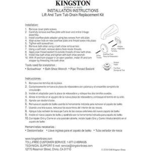 Kingston Brass DLT5301A0 Kit de conversión de drenaje de_3