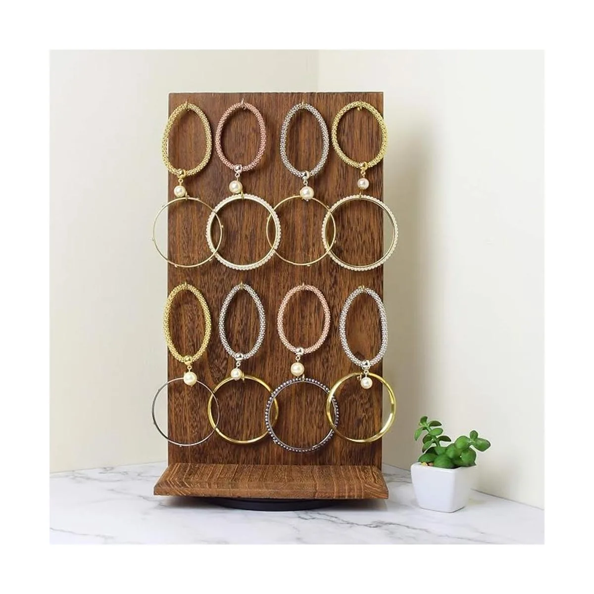 Ikee Design Soporte giratorio de madera de dos caras para_6