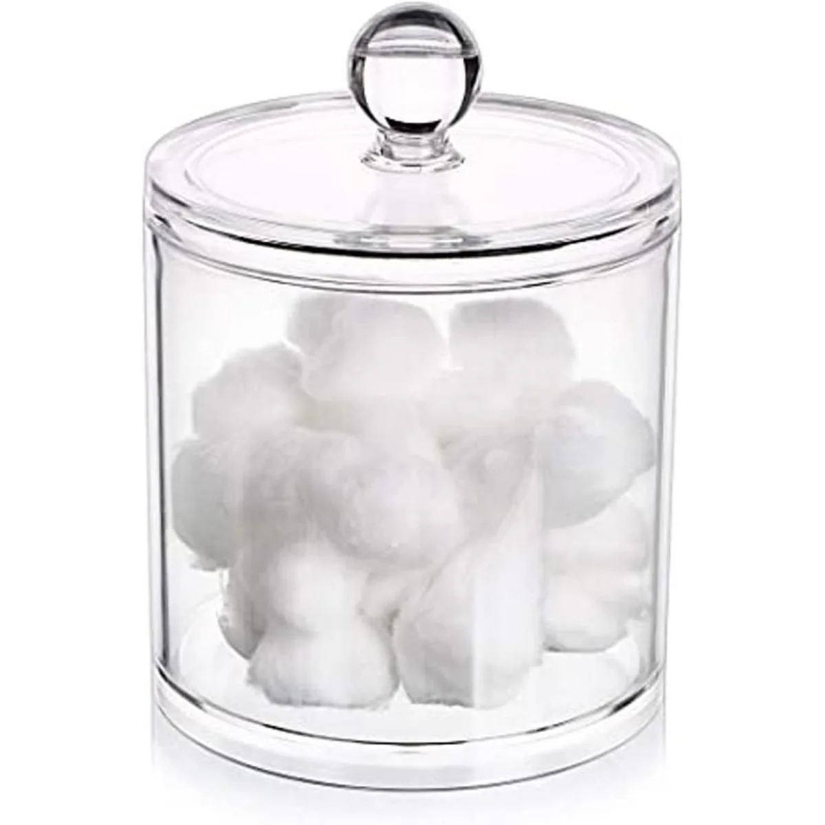 Hipewe Organizador de bolas de algodón y hisopo con tapa_1