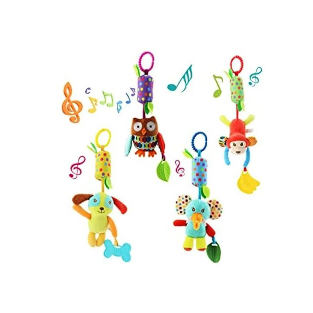 Joyshare 4 piezas de juguete chirriante suave para bebé_1