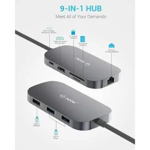 Hub USB C Hub tipo C 9 en 1 con puerto Ethernet USB C 4K_2