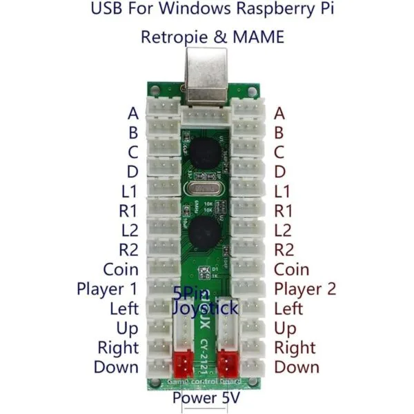 SJJX 2 Reproductor LED Arcade Juego DIY Kit Teclado_3