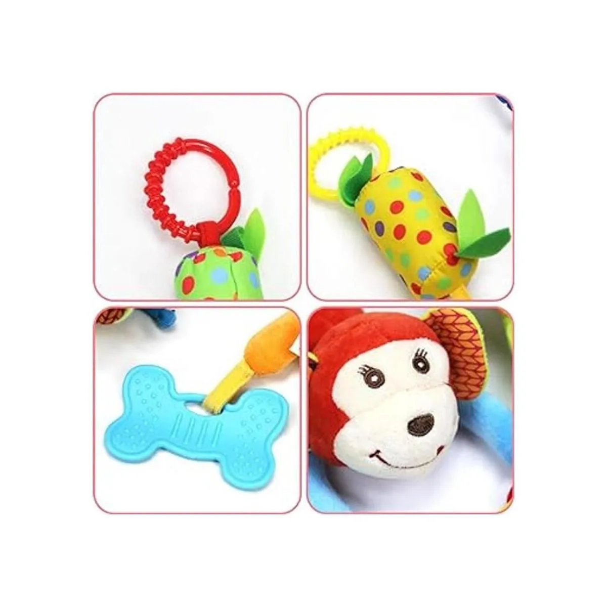 Joyshare 4 piezas de juguete chirriante suave para bebé_4