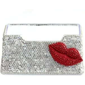 Bestbling Bling Tarjetero de acero inoxidable con_2