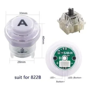 SJJX 2 Reproductor LED Arcade Juego DIY Kit Teclado_6