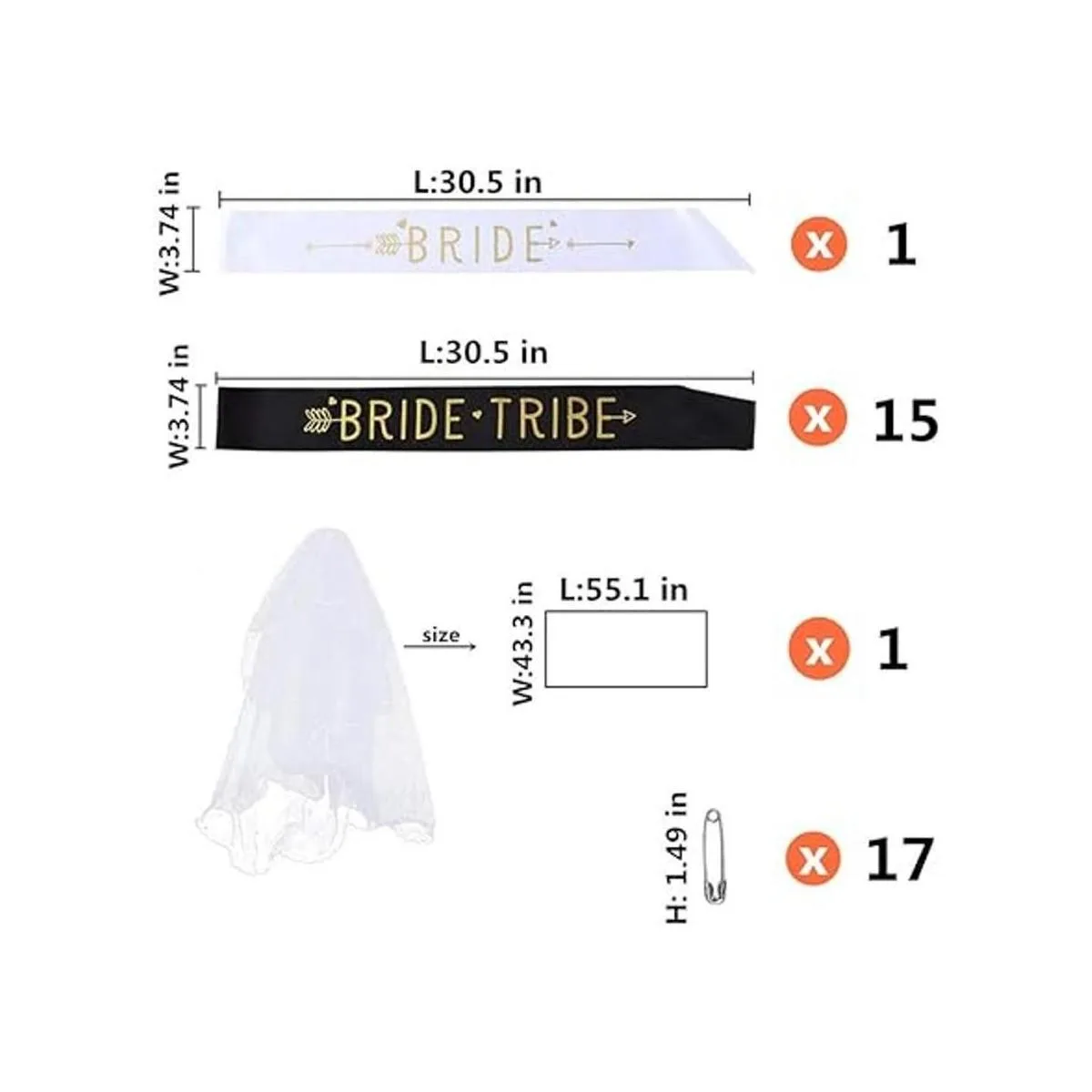 Juego de franjas para fiesta de soltera de la tribu de_2