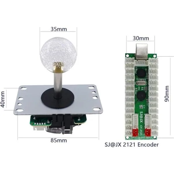 SJJX 2 Reproductor LED Arcade Juego DIY Kit Teclado_2
