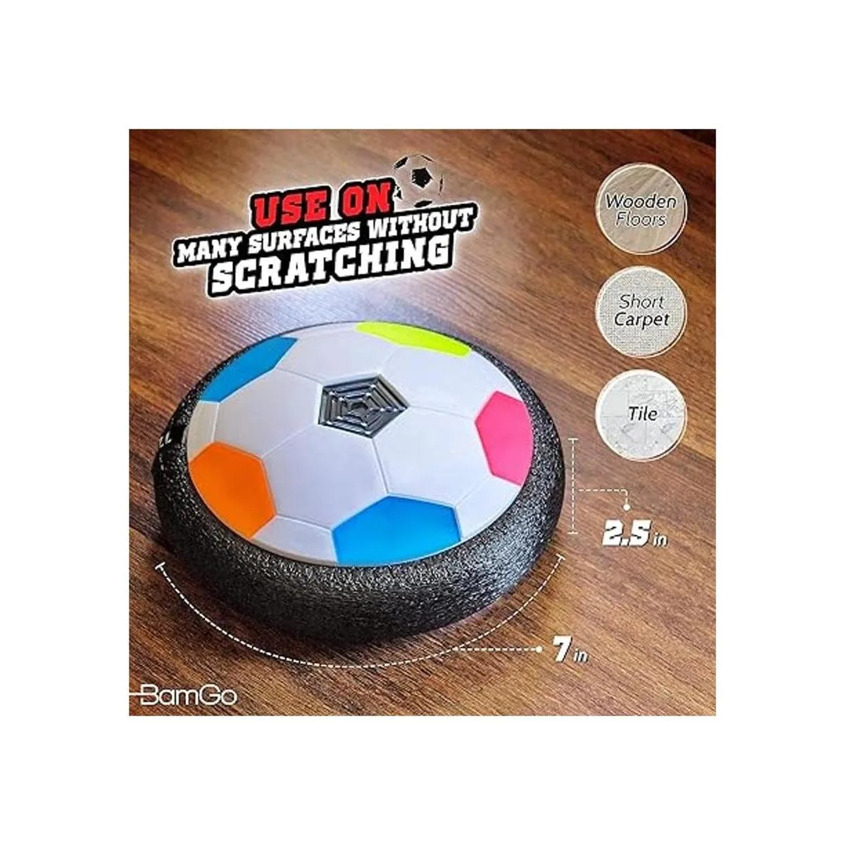 Pelota de fútbol Hover para niños con luces LED de_5