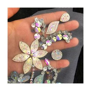 Parches de cristal brillante hechos a mano de 3.9 x 16.5_5