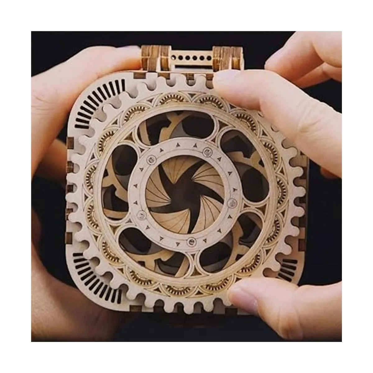 ROKR Rompecabezas de madera 3D con caja de tesoro mecánica_3