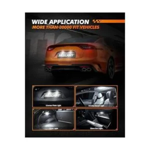 SEALIGHT 194 bombillas LED 6000 K blanco 168 2825 T10_3