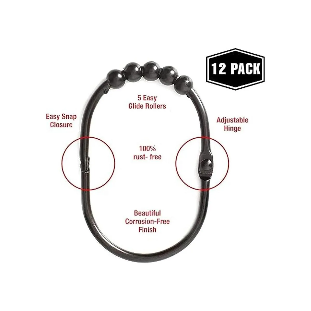 Juego de 2LB Depot de anillosganchos de cortina de ducha_2