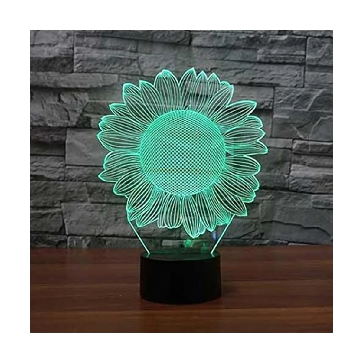 Lámpara de mesa 3D con forma de girasol para decoración_2