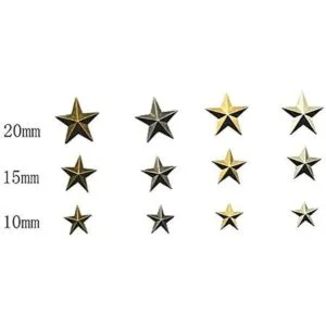 50 piezas de remaches punk de metal con forma de estrella_3