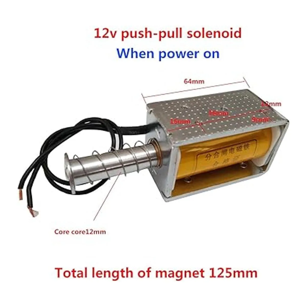 Solenoide de empuje 12 V CC 1.378 in de largo_2