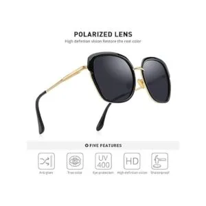 OLIEYE Gafas de sol polarizadas vintage con marco de_5