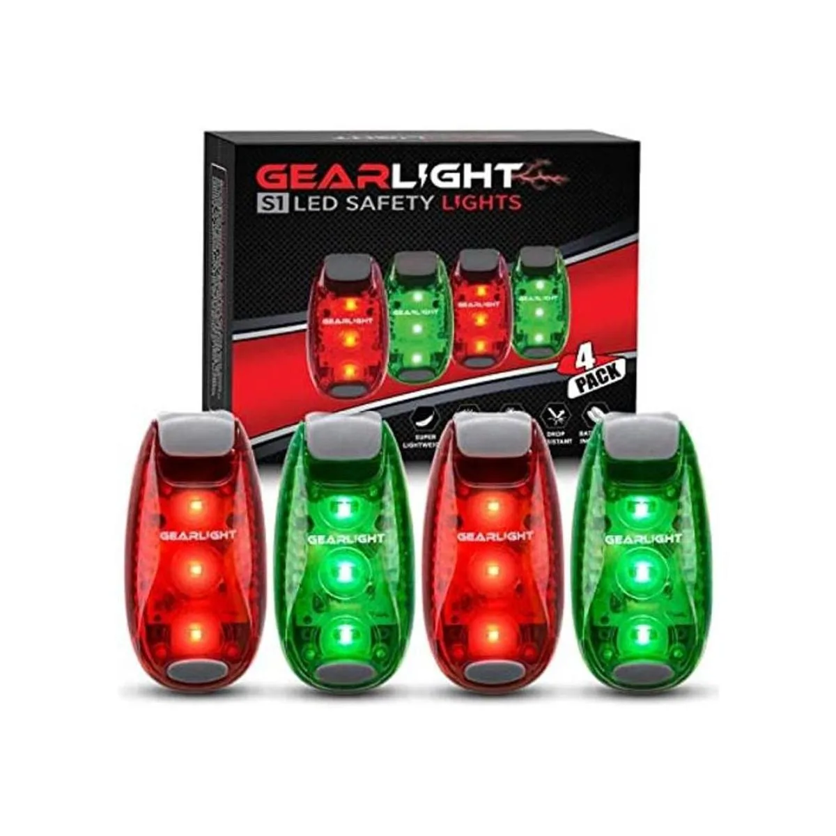 GearLight Luces LED de seguridad S1 paquete de 4 para_1