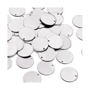 Pandahall 50 colgantes de acero inoxidable 304 en blanco_3