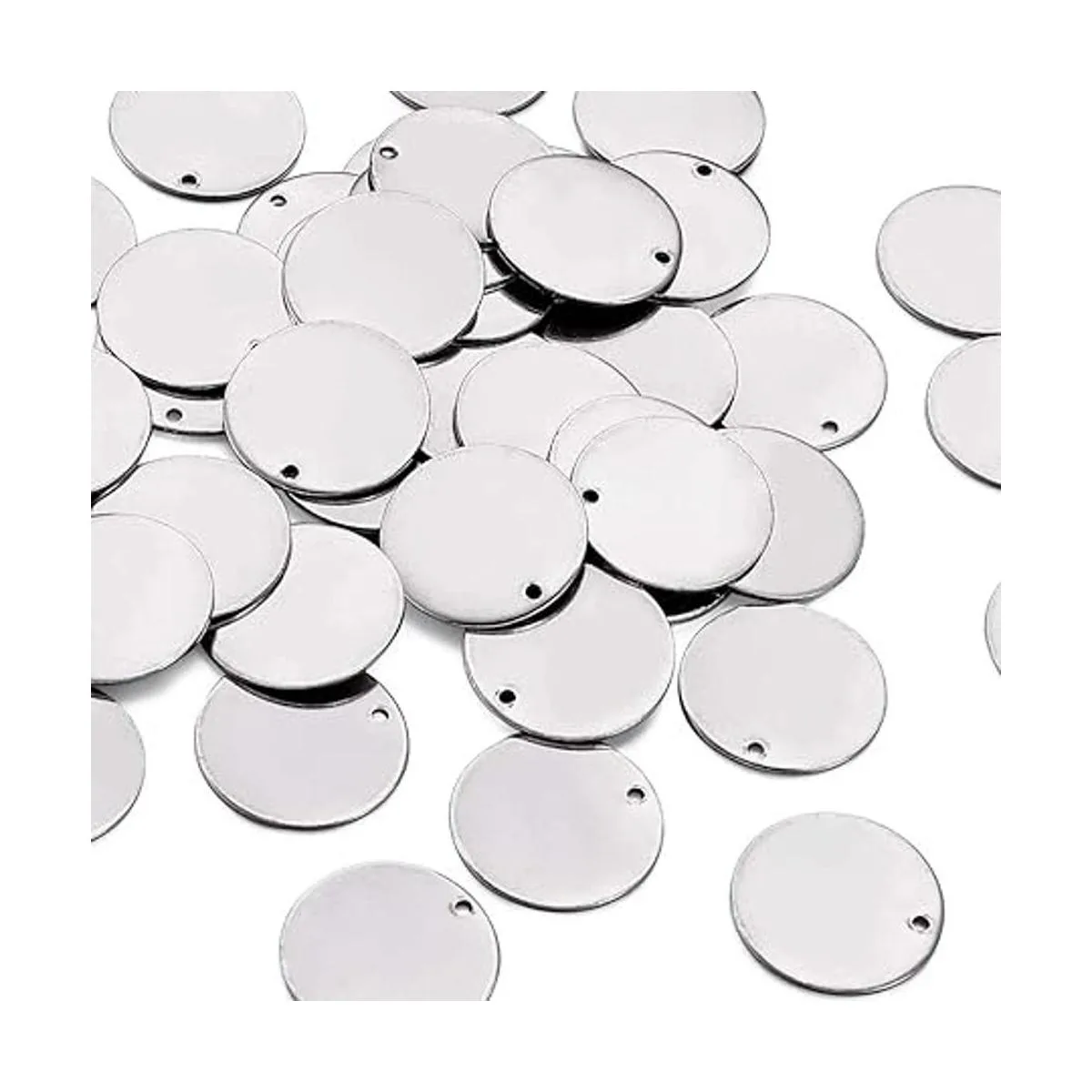 Pandahall 50 colgantes de acero inoxidable 304 en blanco_3