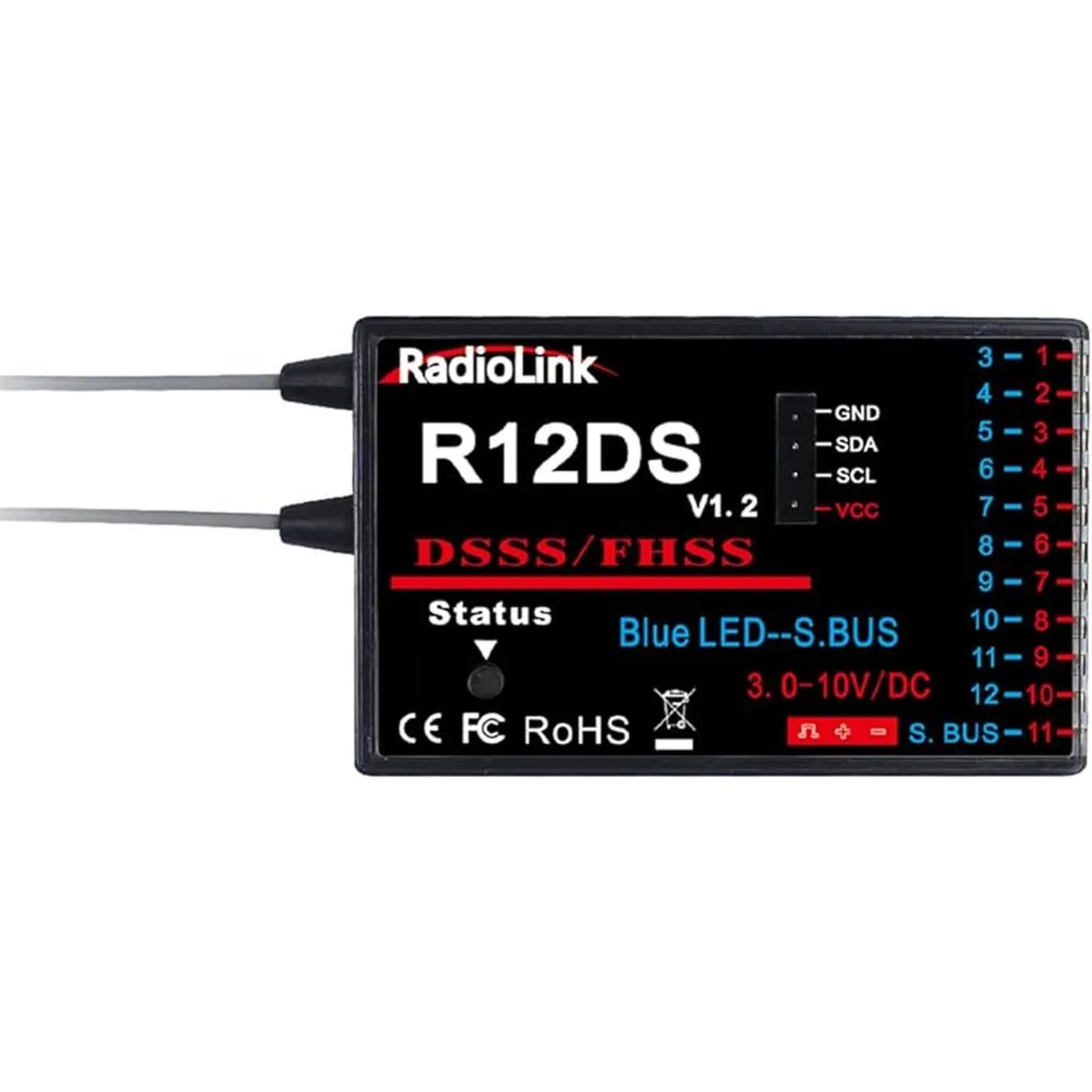Radiolink R12DS 2.4GHz RC receptor 12 canales SBUSPWM_1