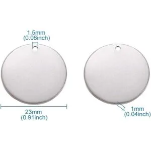 Pandahall 50 colgantes de acero inoxidable 304 en blanco_4