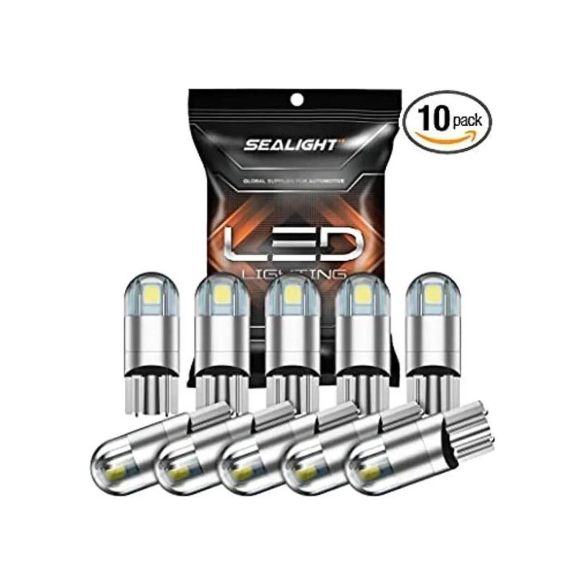 SEALIGHT 194 bombillas LED 6000 K blanco 168 2825 T10_1