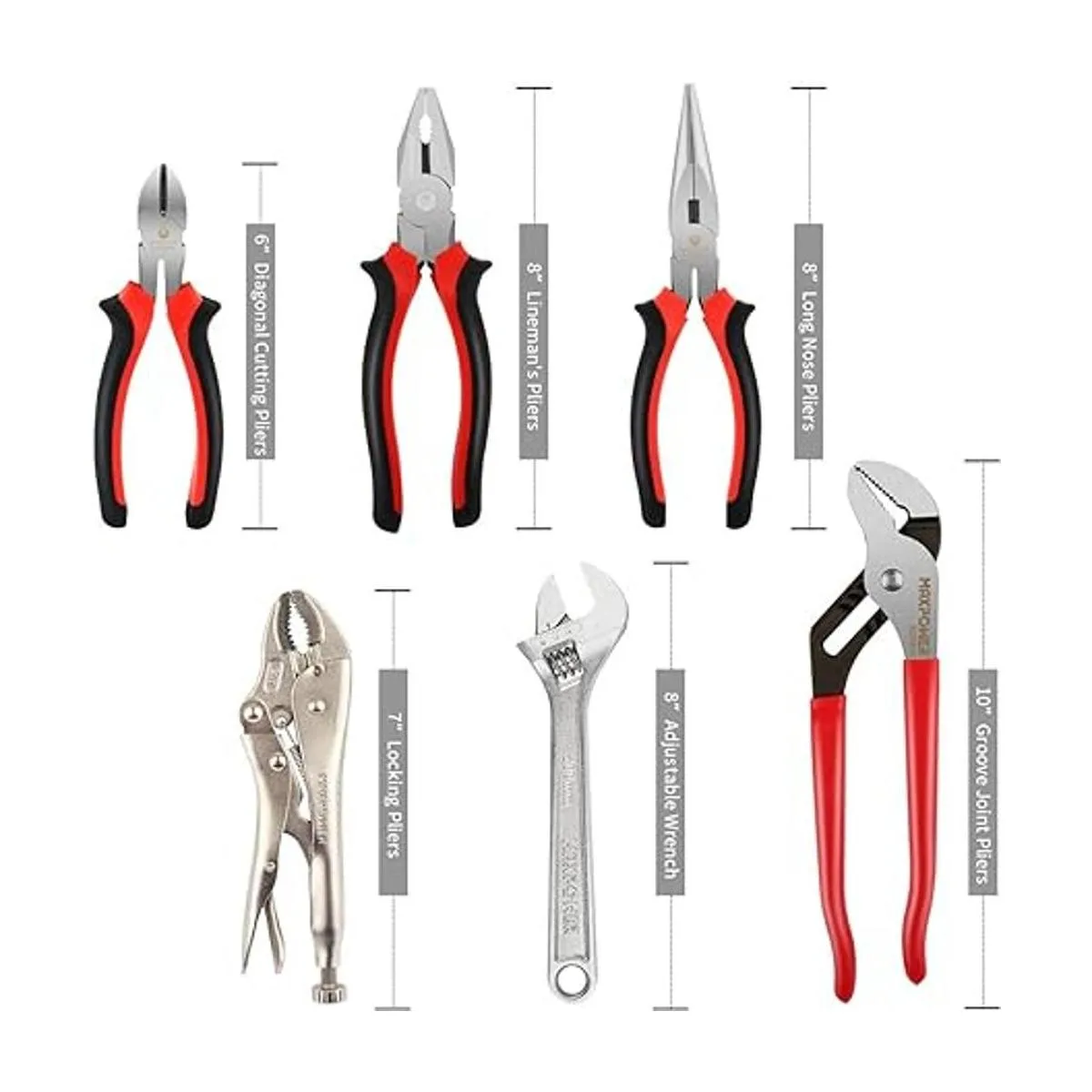 MAXPOWER Juego de llaves y alicates juego de 6 piezas._2