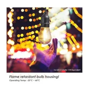 Paquete de 24 bombillas LED de 1 W con cadena de plástico_3