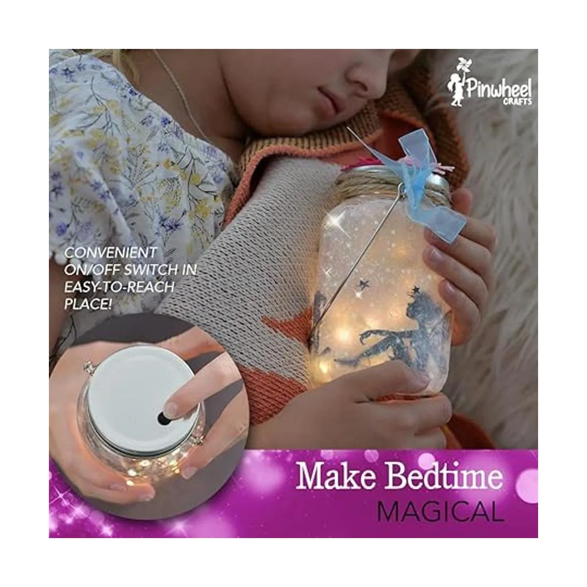 Pinwheel Crafts Kit de tarro de hadas divertido arte y_2