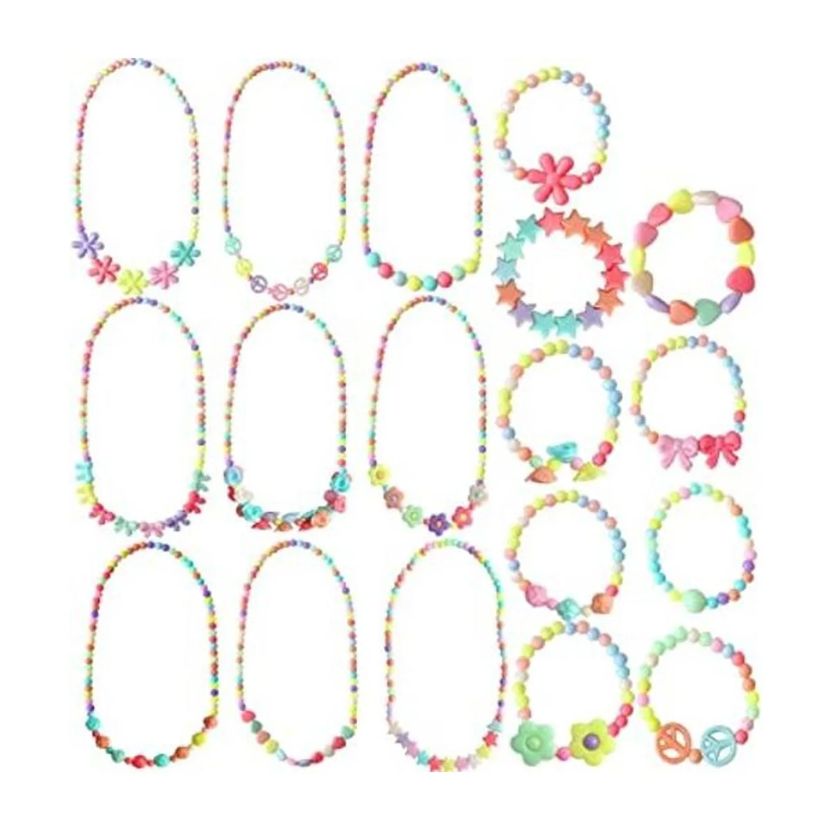 Hicdaw Juego de 18 pulseras de collar de cuentas para_1