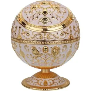 LAUYOO Cenicero vintage resistente al viento con tapa para_1