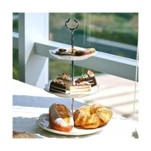 BonNoces Soporte para pasteles de porcelana con diseño en_6