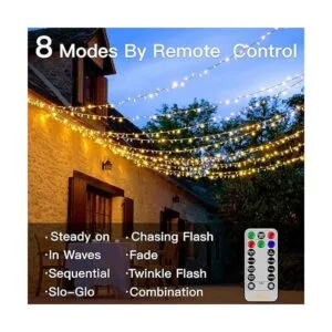 Ollny Cadena de luces de Navidad para exteriores 800 LED_3