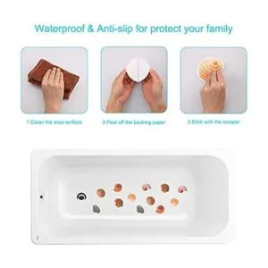 Fallaloe Calcomanías antideslizantes para tina 12 tiras_3