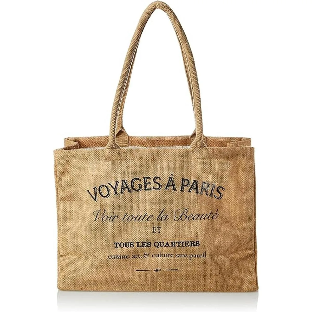 Bolsa KAF Home para ir al mercado de yute con asas_1