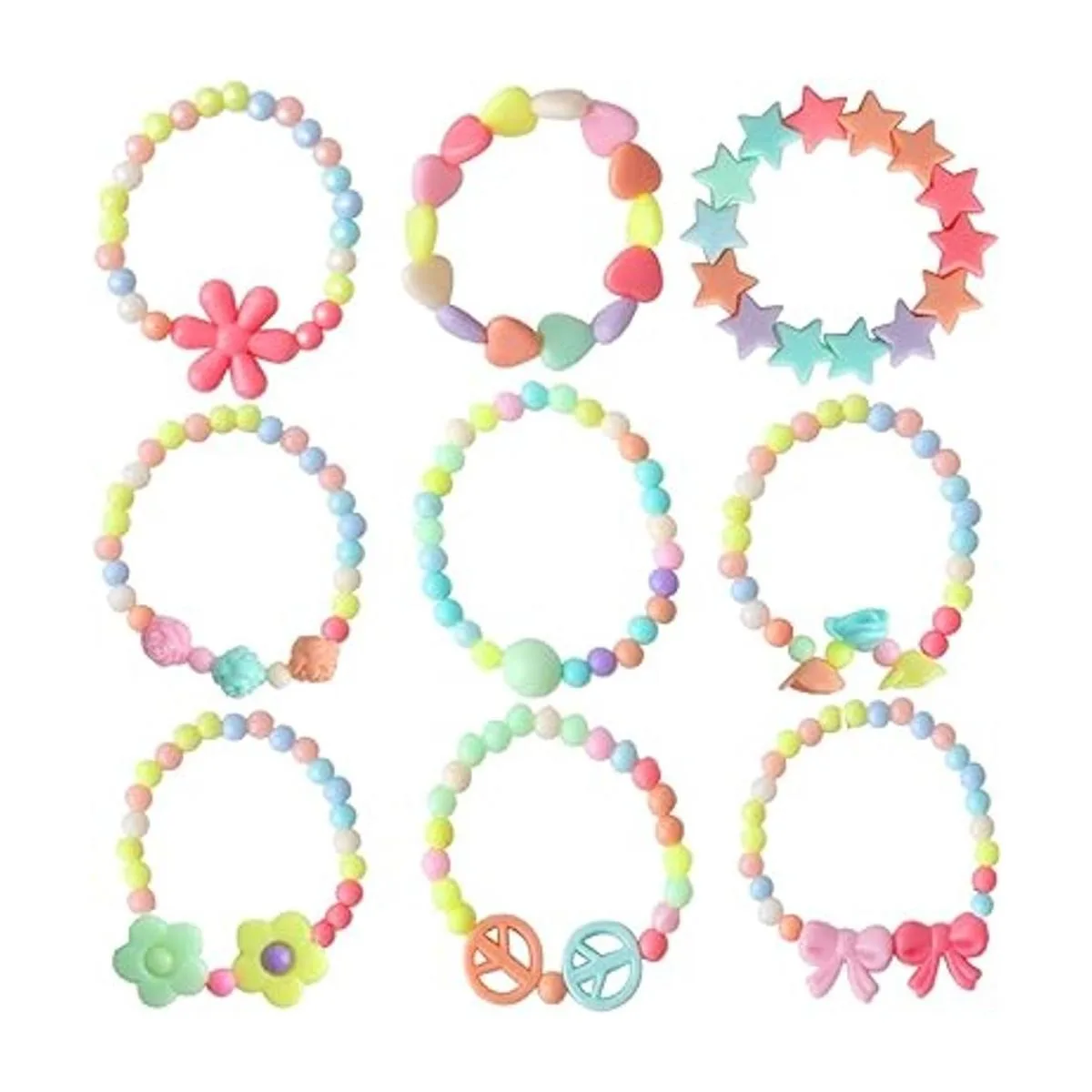 Hicdaw Juego de 18 pulseras de collar de cuentas para_3