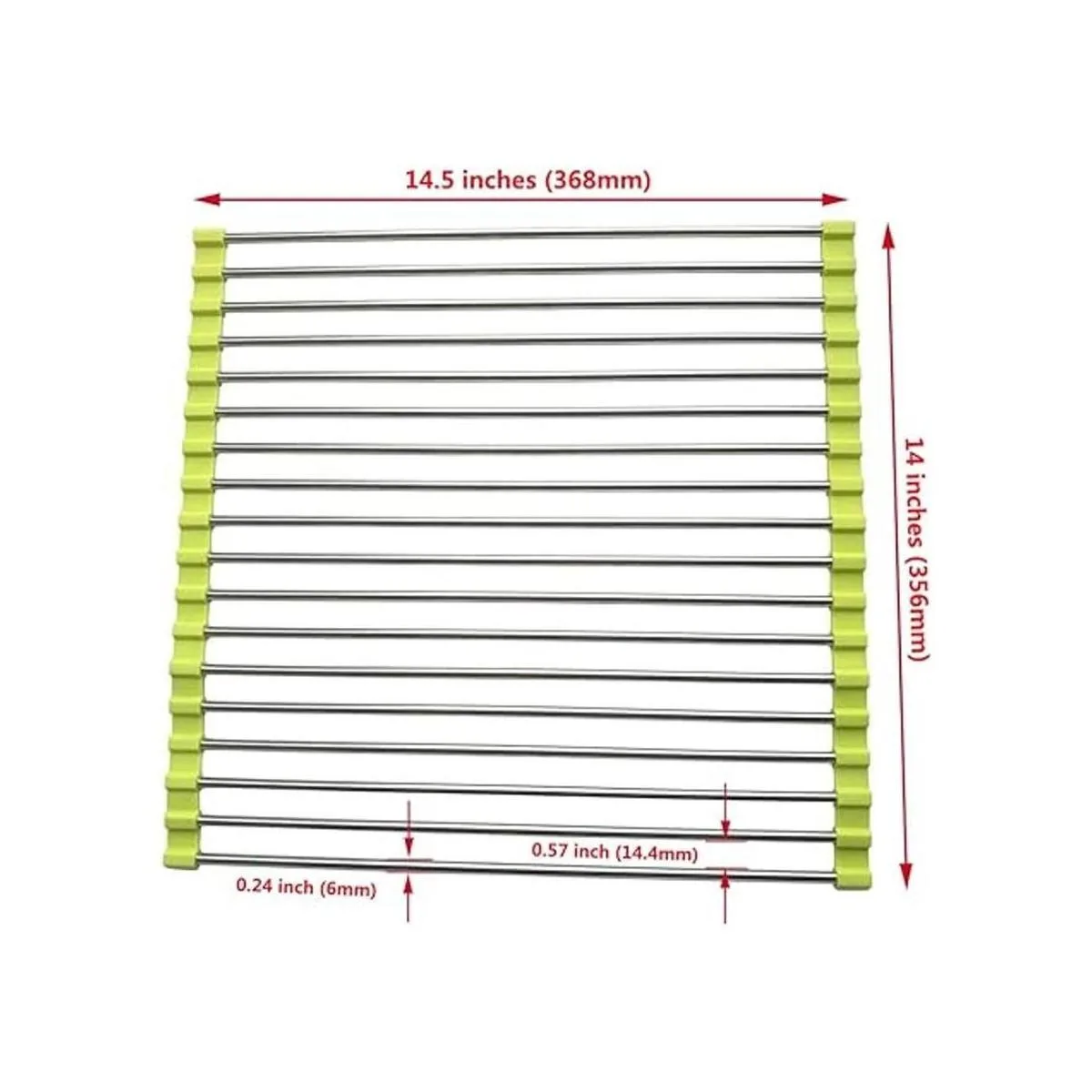 Estante enrollable para secar platos de 14.5 pulgadas de_2